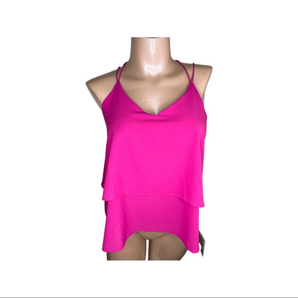 Paper Crane Tops | Paper Crane Pink Blouse Size L | deep cut in the back